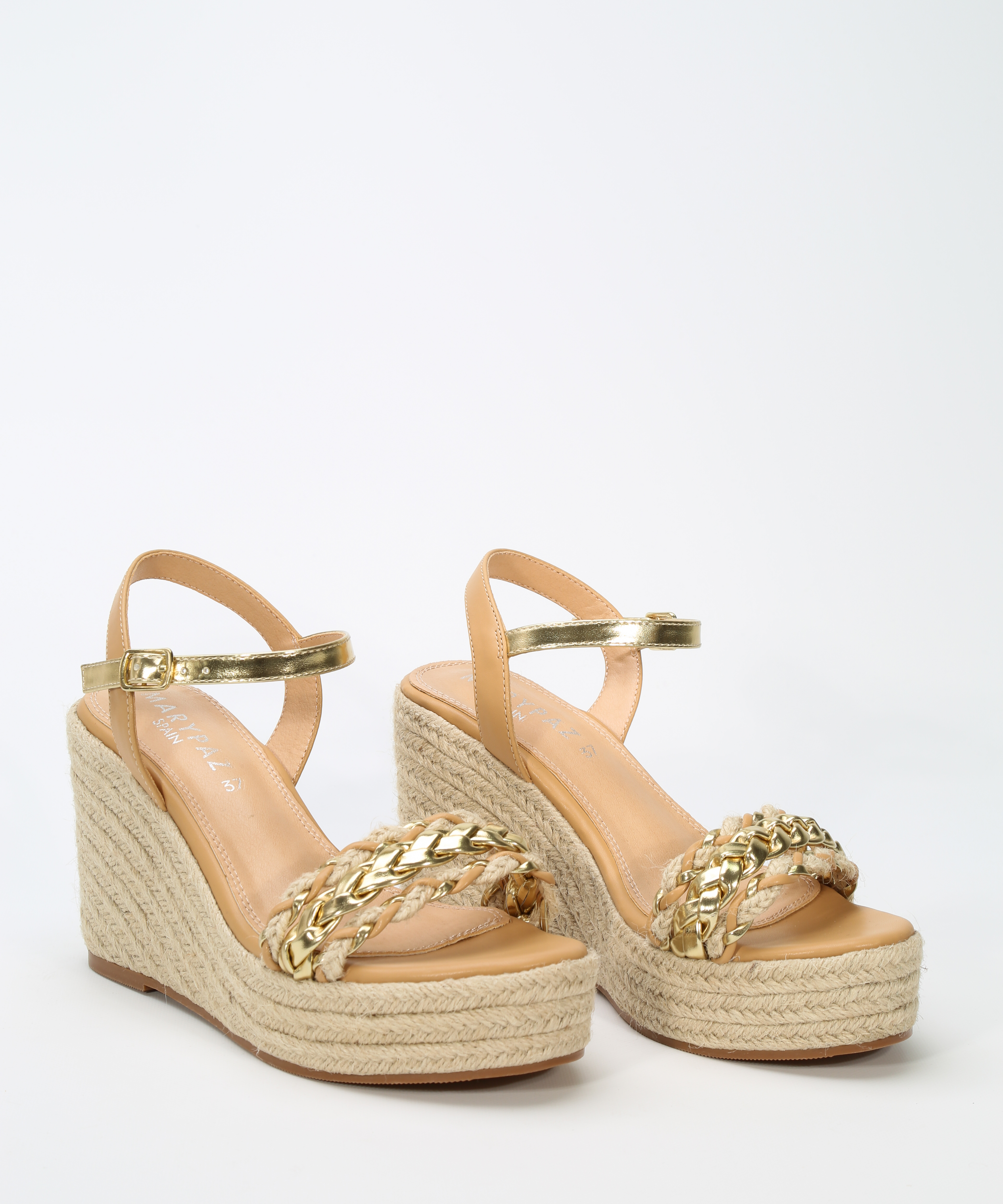 Sandalias cuñas esparto trenzadas  image number null